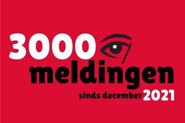 Persbericht - Meldpunt bereikt kaap van 3000 meldingen